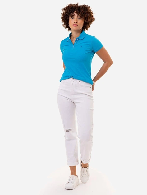 Поло женское U.S. Polo Assn Solid Pique Polo 2164412-ZH00A S Голубое (134991928313) - Фото 3 Поло женское U.S. Polo Assn Solid Pique Polo 2164412-ZH00A S Голубое (134991928313) - изображение 3