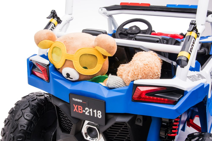 Samochód elektryczny dla dzieci Lean Toys Buggy XB-2118 4x4 Policyjne Niebieski (5904204757409) - obraz 6