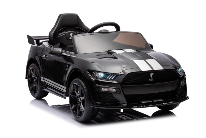 Samochód elektryczny dla dzieci Lean Toys Ford Mustang GT500 Shelby Czarny (5905991009016) - obraz 1