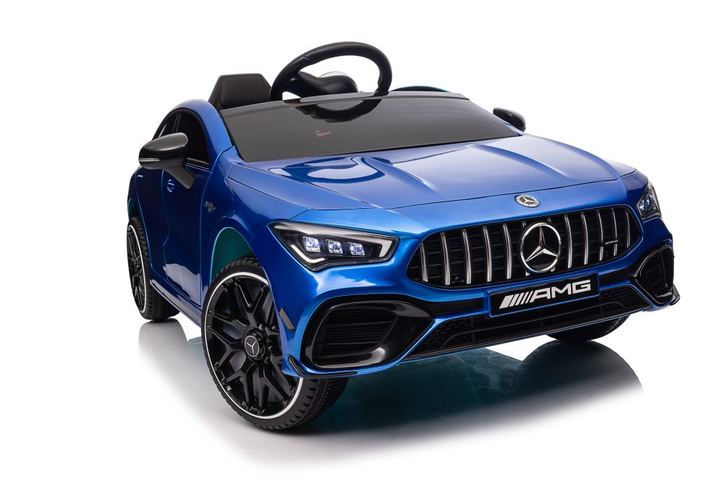 Samochód elektryczny dla dzieci Lean Toys Mercedes CLA 45s AMG 4x4 lakierowany Niebieski (5905991011613) - obraz 3