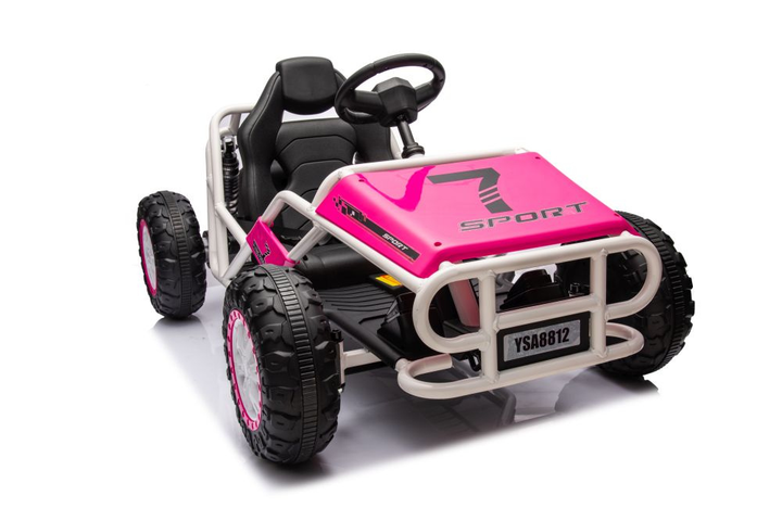 Samochód elektryczny dla dzieci Lean Toys Buggy A8812 24V Różowy (5905991013525) - obraz 14