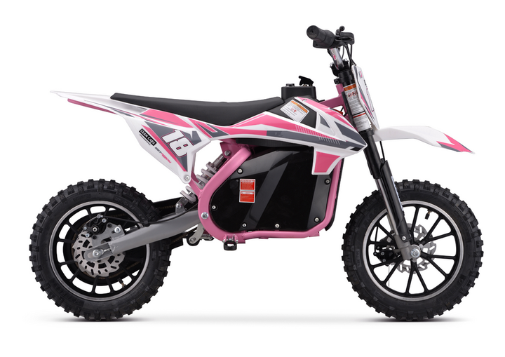 Мотоцикл кросовий на акумуляторі Lean Toys Trail King HP114E Рожевий (5905991027218) - зображення 6