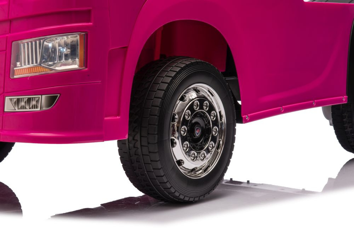 Samochód elektryczny dla dzieci Lean Toys Scania 500R HL698 4x4 Różowy (5905991029243) - obraz 12