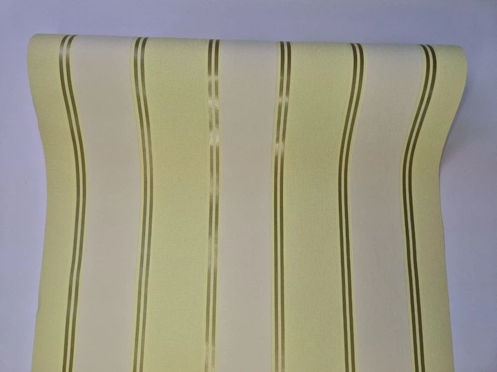 Обои виниловые 10 × 0.53 м Marburg 51534, салатовые в полоску для коридора, кухни, гостиной, спальни, кабинета - изображение 5