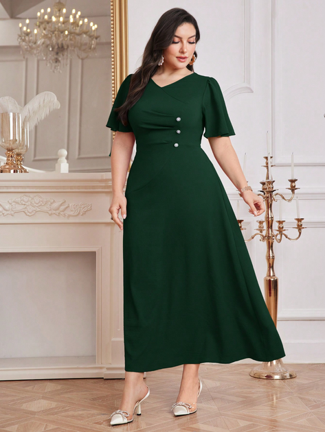 Сукня літня жіноча Shein GD-00228313 1XL Темно-зелена від Rozetka на платформі USKIDKA Акція на Сукня літня жіноча Shein GD-00228313 1XL Темно-зелена від Rozetka