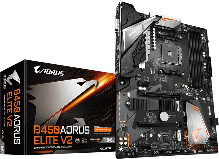 Материнська плата Gigabyte B450 Aorus Elite V2 (sAM4, AMD B450, PCI-Ex16) - зображення 5