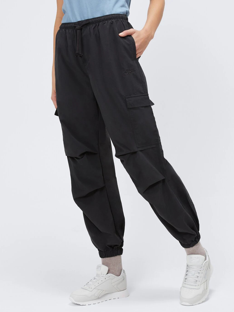 Spodnie cargo damskie Reebok Wde Cargo Pant 100205878 XS Czarne (1200143852255) - obraz 1