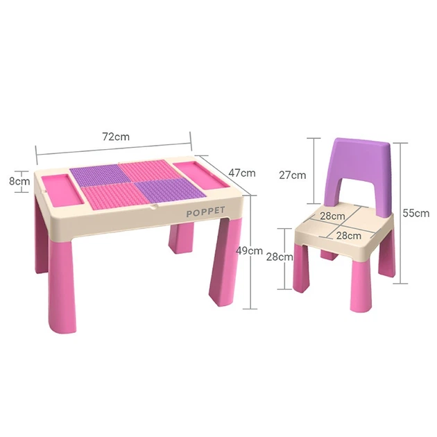 Дитячий столик зі стільчиком POPPET Колор Пінк 5 в 1 (PP-002P) - Фото 9 Дитячий столик зі стільчиком POPPET Колор Пінк 5 в 1 (PP-002P) - зображення 9