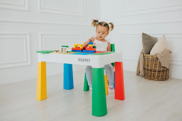 Дитячий столик зі стільцем POPPET Колор Грін 5 в 1 (PP-002G) - Фото 10 Дитячий столик зі стільцем POPPET Колор Грін 5 в 1 (PP-002G) - зображення 10