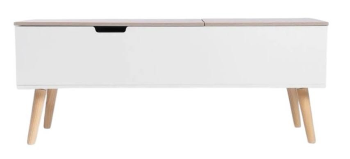 Stolik kawowy HOMLA ANZABI z podnoszonym blatem 105 x 50.5 x 43.5 cm biały (5906496712050) - obraz 5