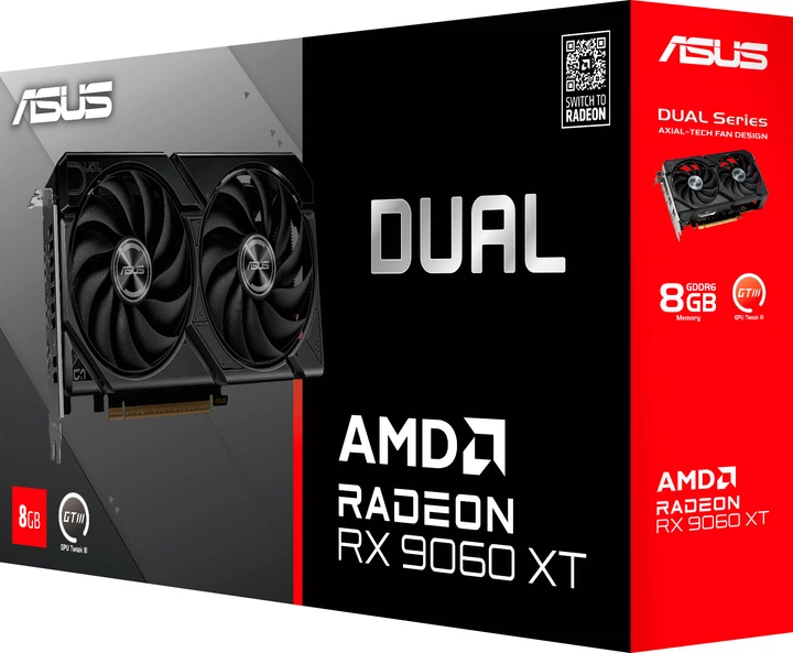Видеокарта ASUS PCI-Ex Radeon RX 9060 XT Dual 8GB GDDR6 (128bit