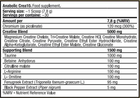 Креатин Kevin Levrone Anabolic Crea10, 207 г., Цитрус - персик - зображення 2