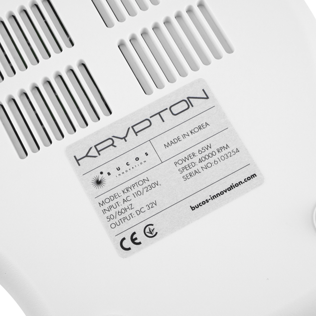 Фрезер для маникюра KRYPTON XPS-400 WHITE/PURPLE 65Вт 40000 об/мин - зображення 8
