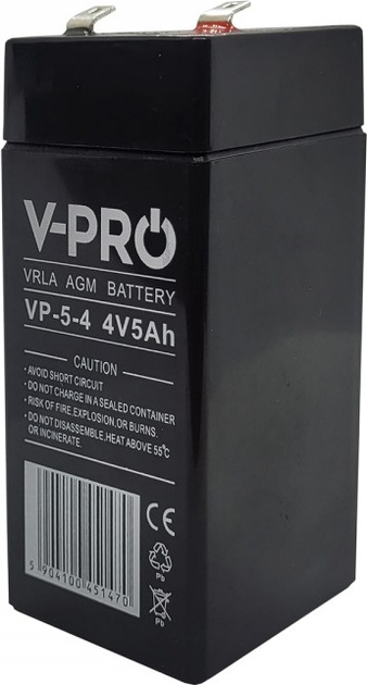Акумуляторна батарея Volt Polska AGM VPRO 4V 5 Ah (6AKUAGM004) - зображення 2