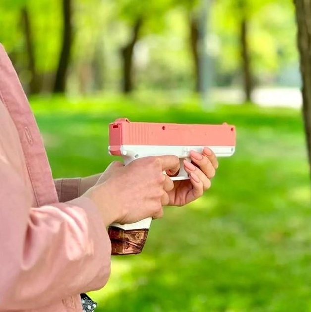 Водяний пістолет UKBOO акумуляторний електричний Water Gun Glock, 2 обойми, рожевий ( LK-1- P) - зображення 6