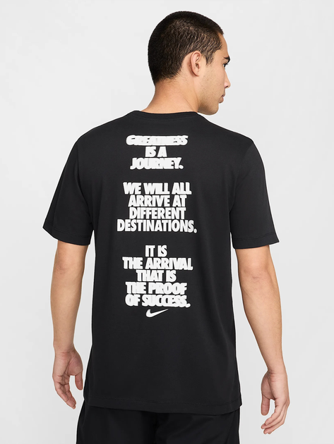 Спортивна футболка довга чоловіча Nike M Nk Df Tee Verbiage HJ3613-010 S Чорна (197859571307) - зображення 2