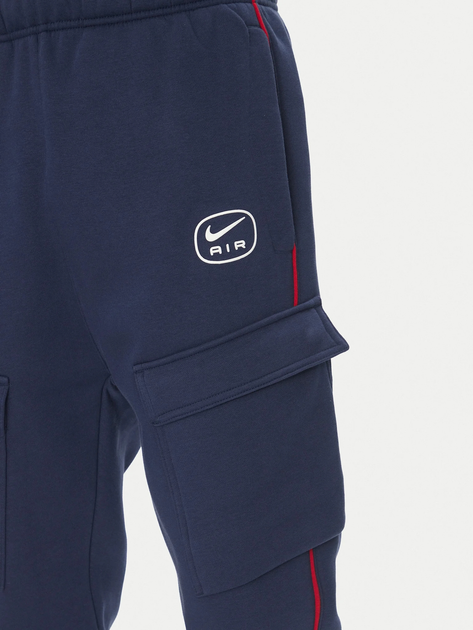 Спортивні штани чоловічі Nike M Nsw Sw Air Cargo Pant Flc Bb HM0180-411 2XL Темно-сині (197861862943) - зображення 5