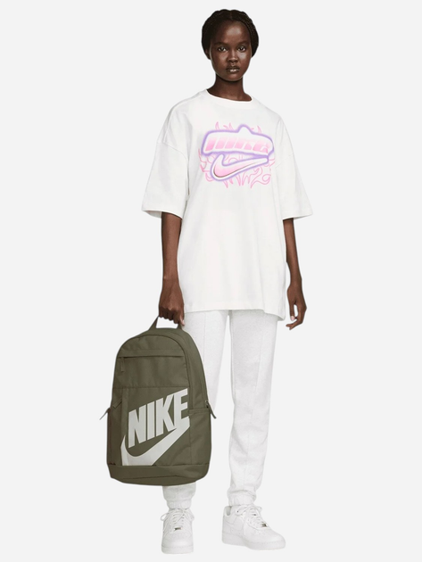 Рюкзак спортивний тканинний 21 л вміщує формат А4 Nike Nk Elmntl Bkpk - Hbr DD0559-222 Темно-зелений (197860511194) - зображення 2
