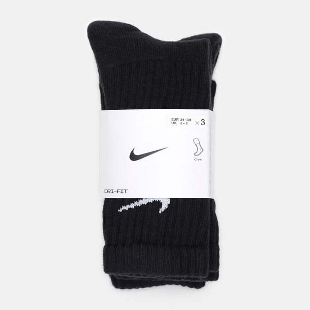Zestaw skarpetek damskich 3 pary Nike U Nk V Cush Crew 3P Value 108 SX4508-001 34-38 (S) Czarny (685068091308) - obraz 4