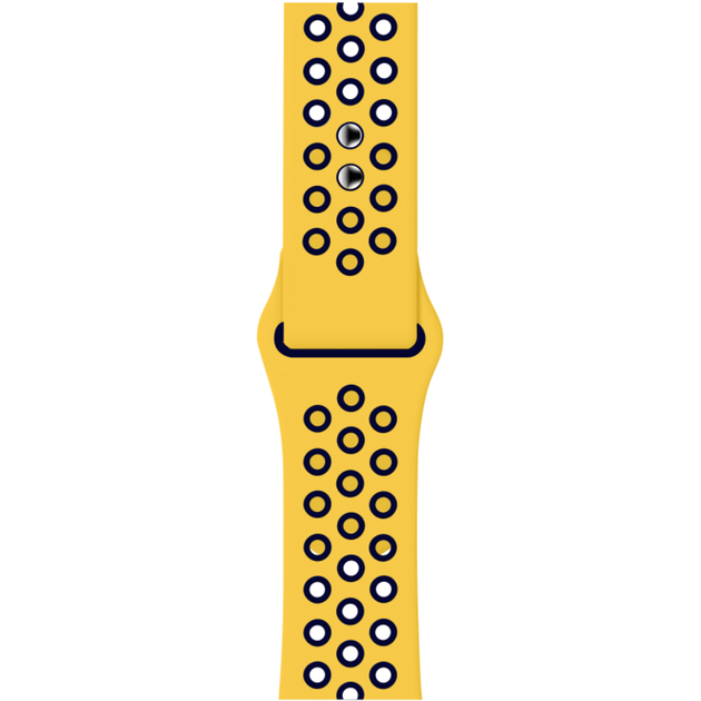 Силиконовый ремешок Fruct Nike Sport Band for Apple Watch 38/40/41/42 mm Yellow Blue - Фото 2 Силиконовый ремешок Fruct Nike Sport Band for Apple Watch 38/40/41/42 mm Yellow Blue - изображение 2