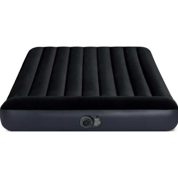 Надувний матрац з підголівником і електронасосом Intex 191x137x25 см Pillow Rest Classic Bed (IND-64148) - зображення 4