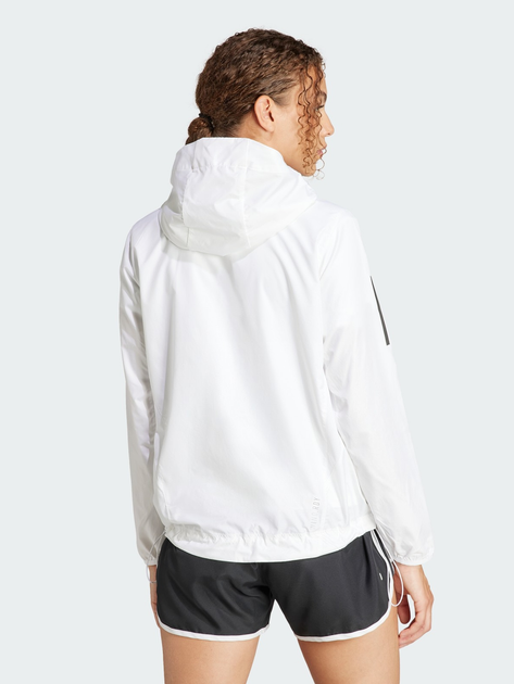 Спортивная ветровка для бега с капюшоном женская Adidas Own The Run IK7445 S Белая (4067887009515) 