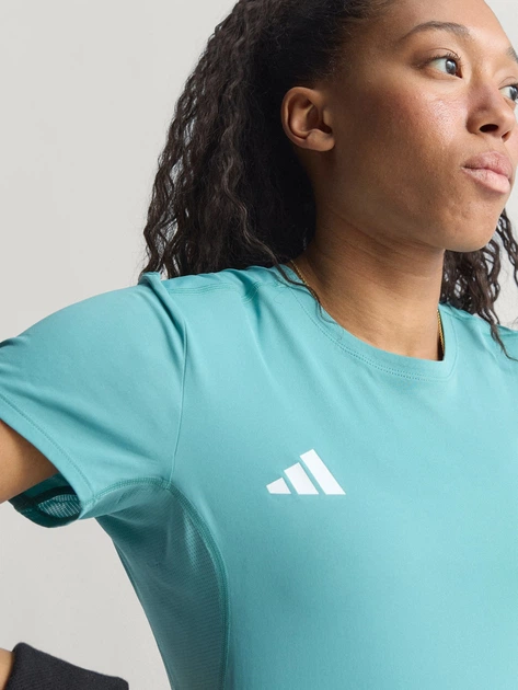 Спортивная футболка для бега женская Adidas Adizero Essentials Running JM8337 S Бирюзовая (4068808386821) - изображение 4