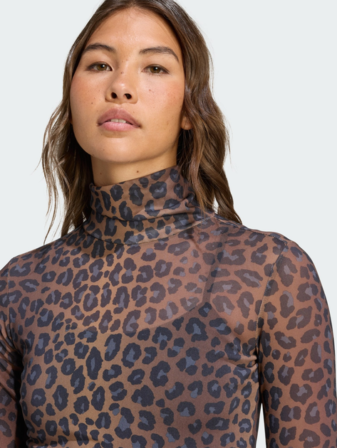 Гольф-водолазка жіноча Adidas Originals Leopard JW2772 XS Коричнева (4068811957513) - зображення 4