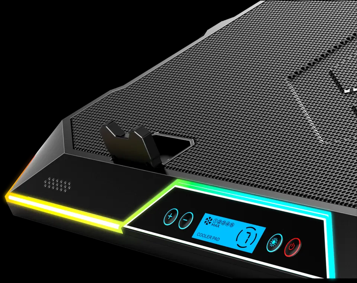 Подставка для ноутбука с охлаждением VHG K11 Laptop Cooling Pad, RGB, Black - Фото 2 Подставка для ноутбука с охлаждением VHG K11 Laptop Cooling Pad, RGB, Black - изображение 2