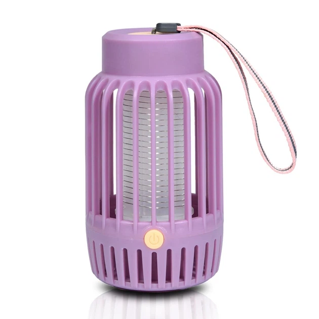 Антимоскитная лампа от комаров с аккумулятором, 1,3W, от USB, Розовый (Электрическая ловушка для комаров) - изображение 3