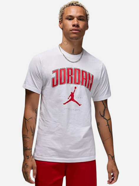 Футболка бавовняна довга чоловіча Nike M J City 88 SS Crew HQ0009-100 M Біла (197859007912) - зображення 1
