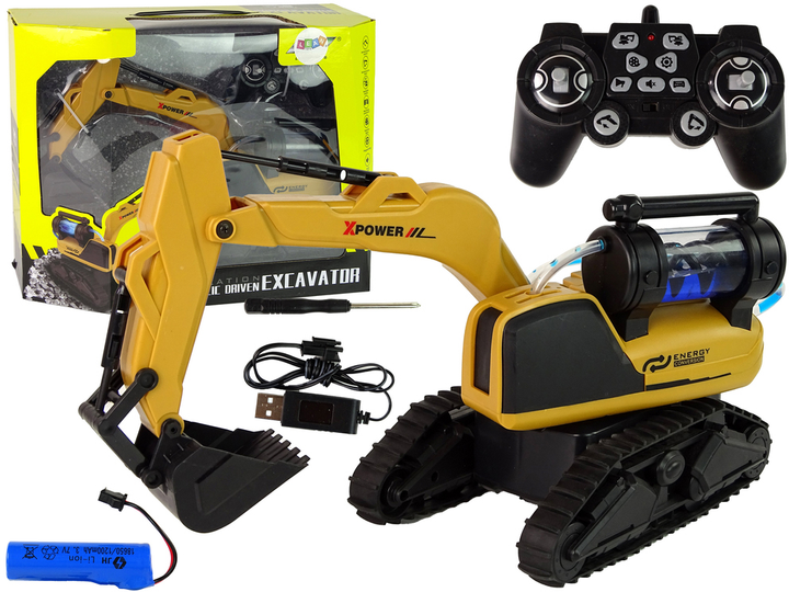 Koparka gąsienicowa zdalnie sterowana Lean Toys Żółta (15157) (5905515355414) - obraz 2