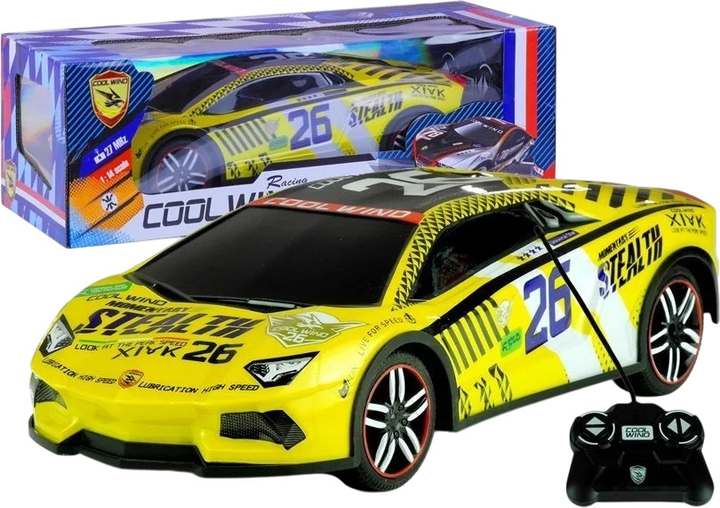 Auto zdalnie sterowane Lean Toys Sportowe z pilotem 1:14 Żółte (3435) (5905323218895) - obraz 7