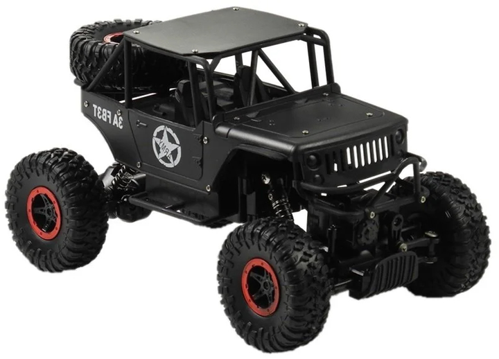 Auto zdalnie sterowane Lean Toys Jeep 1:18 Czarne (4395) (5907625582353) - obraz 2