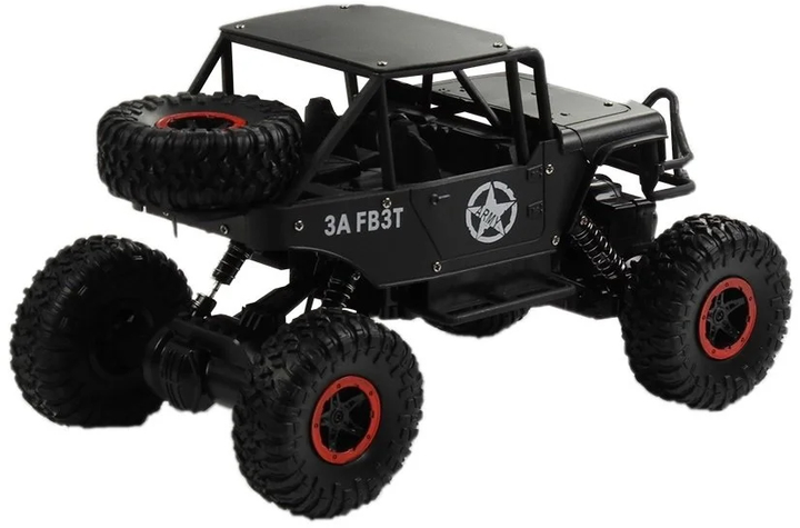 Auto zdalnie sterowane Lean Toys Jeep 1:18 Czarne (4395) (5907625582353) - obraz 3