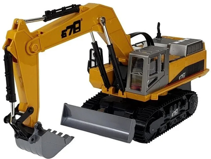 Екскаватор на радіокеруванні Lean Toys 2.4G з підсвічуванням Жовтий 52х28 см (4526) (5905884453940) - зображення 3