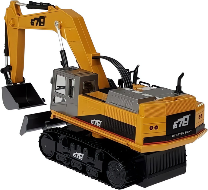 Екскаватор на радіокеруванні Lean Toys 2.4G з підсвічуванням Жовтий 52х28 см (4526) (5905884453940) - зображення 5