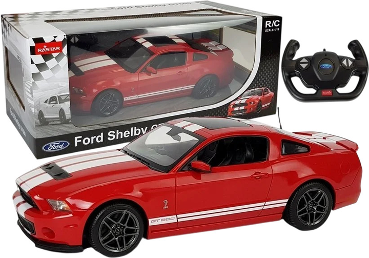 Auto zdalnie sterowane Rastar Ford Shelby 1:14 Czerwone (6013) (5904204751780) - obraz 2