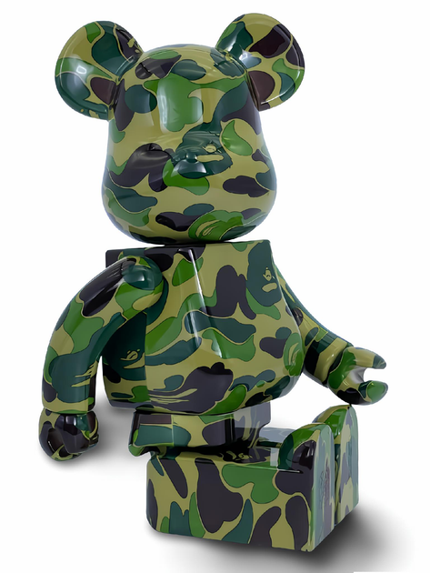 faing002002BE@RBRICK BAPE 400% Игрушка Bearbrick BAPE Camo Shark 400% Оригинал Купить, цена