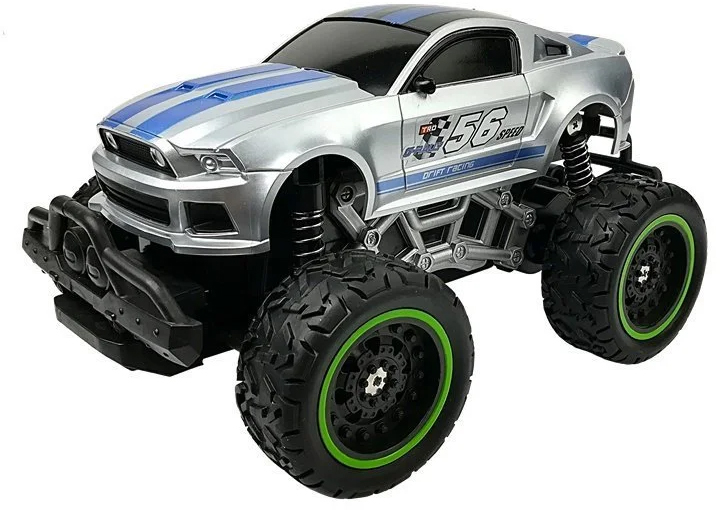 Машинка на радіокеруванні Lean Toys з високими колесами 6.5 км/год Срібляста (6662) (5904665996577) - зображення 3