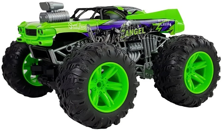 Auto terenowe zdalnie sterowane Lean Toys z dużymi kołami RC 1:14 2.4G Zielone (7730) (5903802453201) - obraz 3