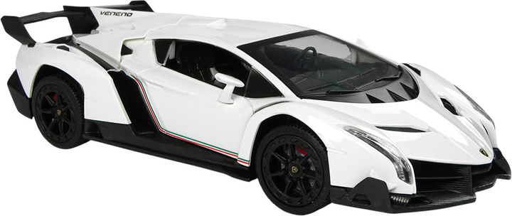 Машинка на радіокеруванні Lean Toys Lamborghini Veneno зі світлом 1:24 2.4G біла (9743) (5904204756792) - зображення 4