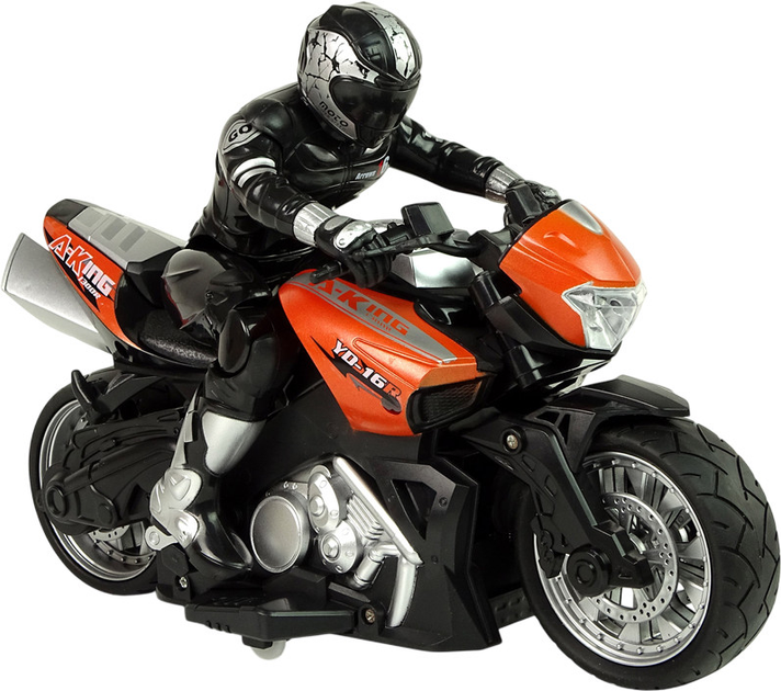 Motocykl zdalnie sterowany Lean Toys Sportowy 2.4G 1:10 Pomarańczowy (10233) (5904665991053) - obraz 5
