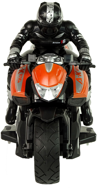 Motocykl zdalnie sterowany Lean Toys Sportowy 2.4G 1:10 Pomarańczowy (10233) (5904665991053) - obraz 7