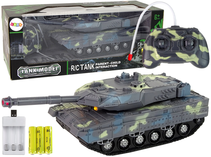 Czołg zdalnie sterowany Lean Toys Moro z odgłosami i strzelaniem (15213) (5905515355988) - obraz 2