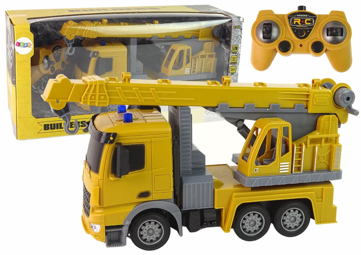 Wywrotka zdalnie sterowana Lean Toys 2.4G 1:12 Żółta (11052) (5905214973889) - obraz 2
