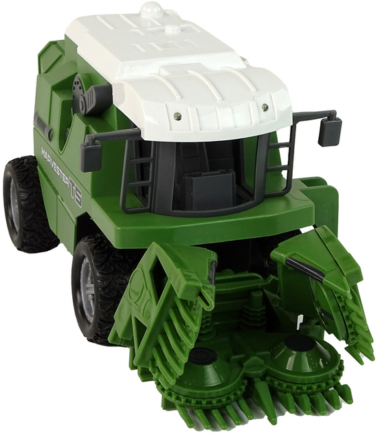 Kombajn zdalnie sterowany Lean Toys ze światłami Zielony (15420) (5905515357982) - obraz 6