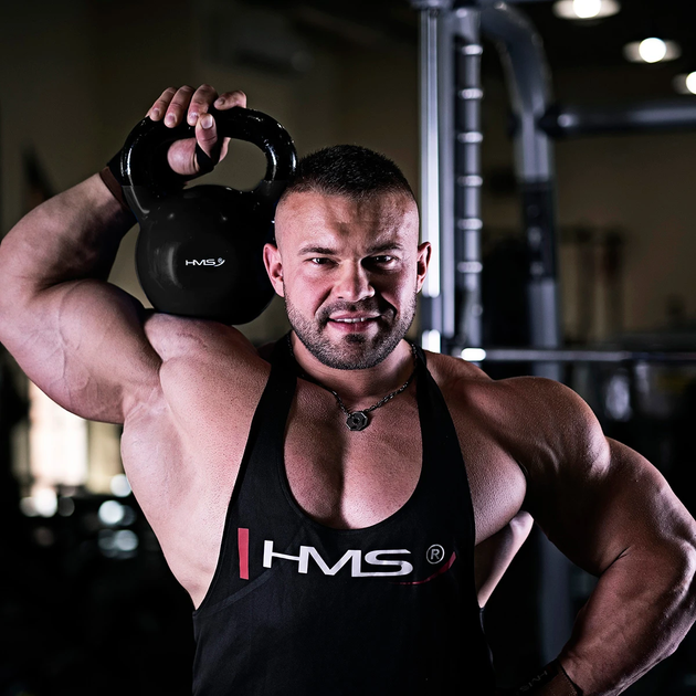 Kettlebell żeliwny HMS KNV32 32 kg (5907695524222) - obraz 4