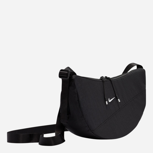 Спортивна сумка крос-боді через плече тканинна Nike Nk Aura Crescent Crossbody HQ4370-010 Чорна (197602719734) - зображення 3