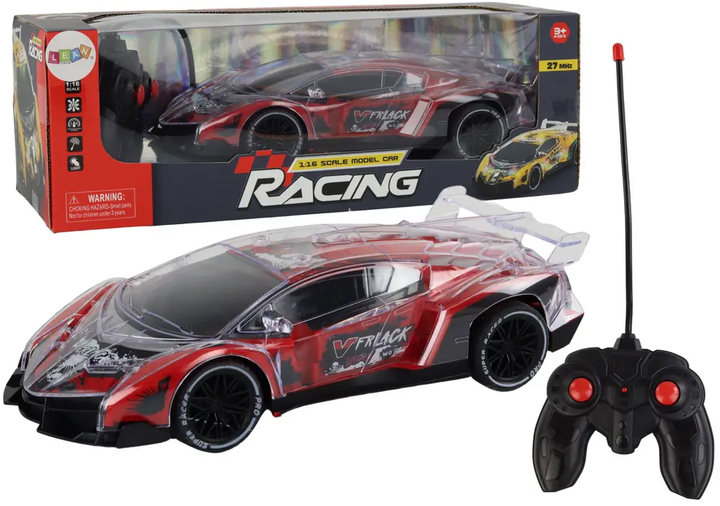 Auto zdalnie sterowane Lean Toys 1:16 Czerwone (17844) (5905991006947) - obraz 2